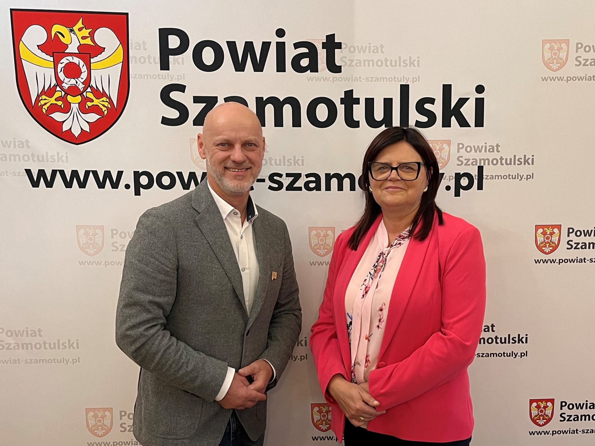 Poseł Adam Luboński i Starosta Szamotulski Beata Hanyżak