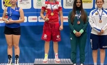 Zawodniczki na podium - na II miejscu Antonina Mikołajczak, na III miejscu Antonina Wojczyńska