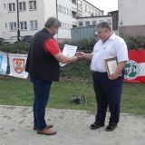 Paweł Mordal i burmistrz Pniew Jarosław Przewoźny 