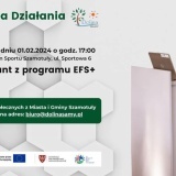 Plakat szkolenia Jak otrzymać grant z programu EFS+