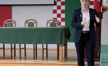 Dyrektor Powiatowego Urzędu Pracy Jolanta Gałkowska w czasie prezentacji