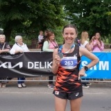 Zwyciężczyni Półmaratonu w kat. kobiet z medalem